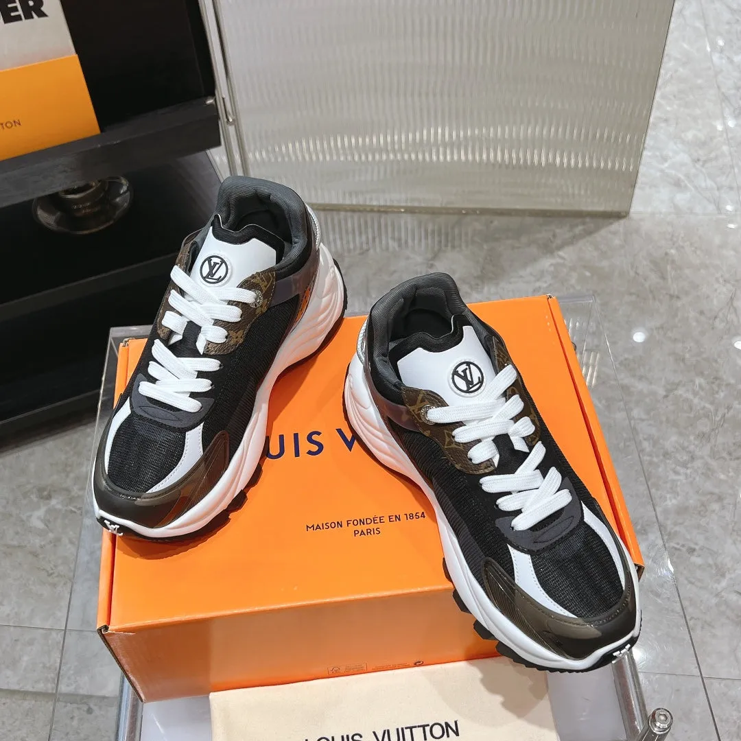 LV Run 55 Sneaker 50mm Black Polyester Mesh Fabric