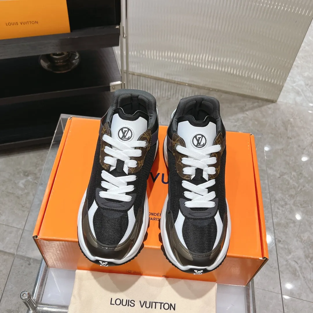 LV Run 55 Sneaker 50mm Black Polyester Mesh Fabric