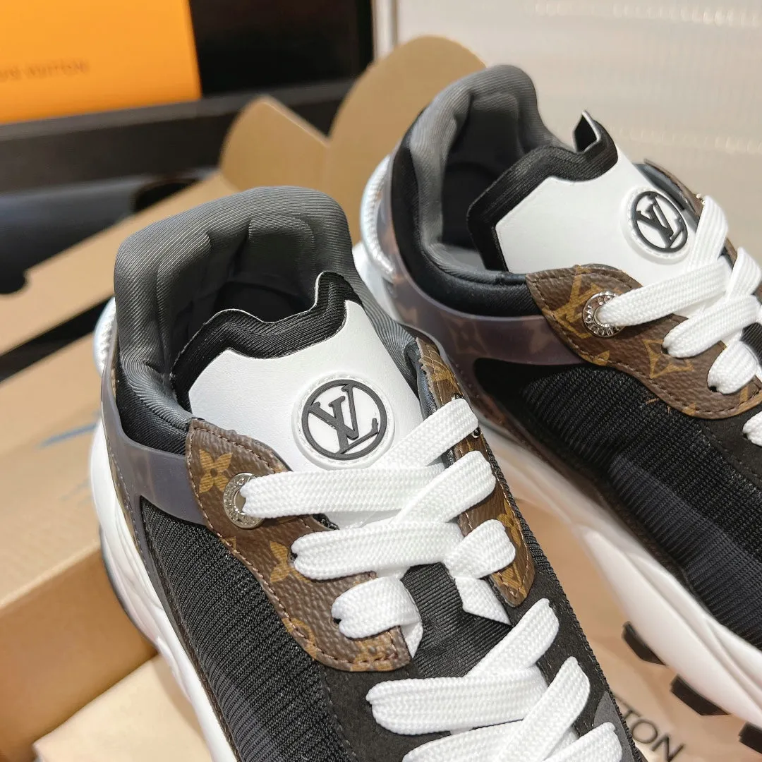 LV Run 55 Sneaker 50mm Black Polyester Mesh Fabric