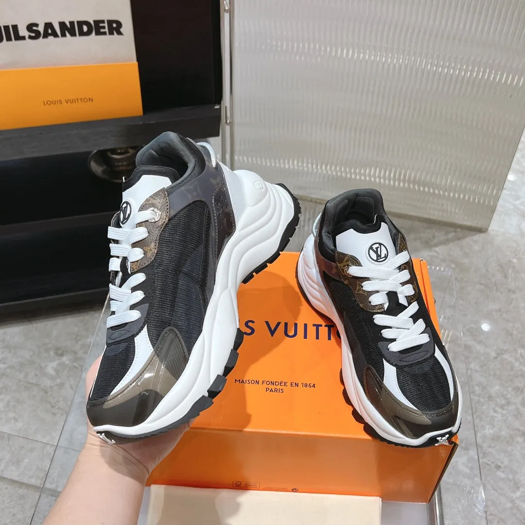 LV Run 55 Sneaker 50mm Black Polyester Mesh Fabric