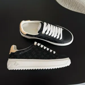 LV Sneakers Time Out Light Black Monogram Calfskin