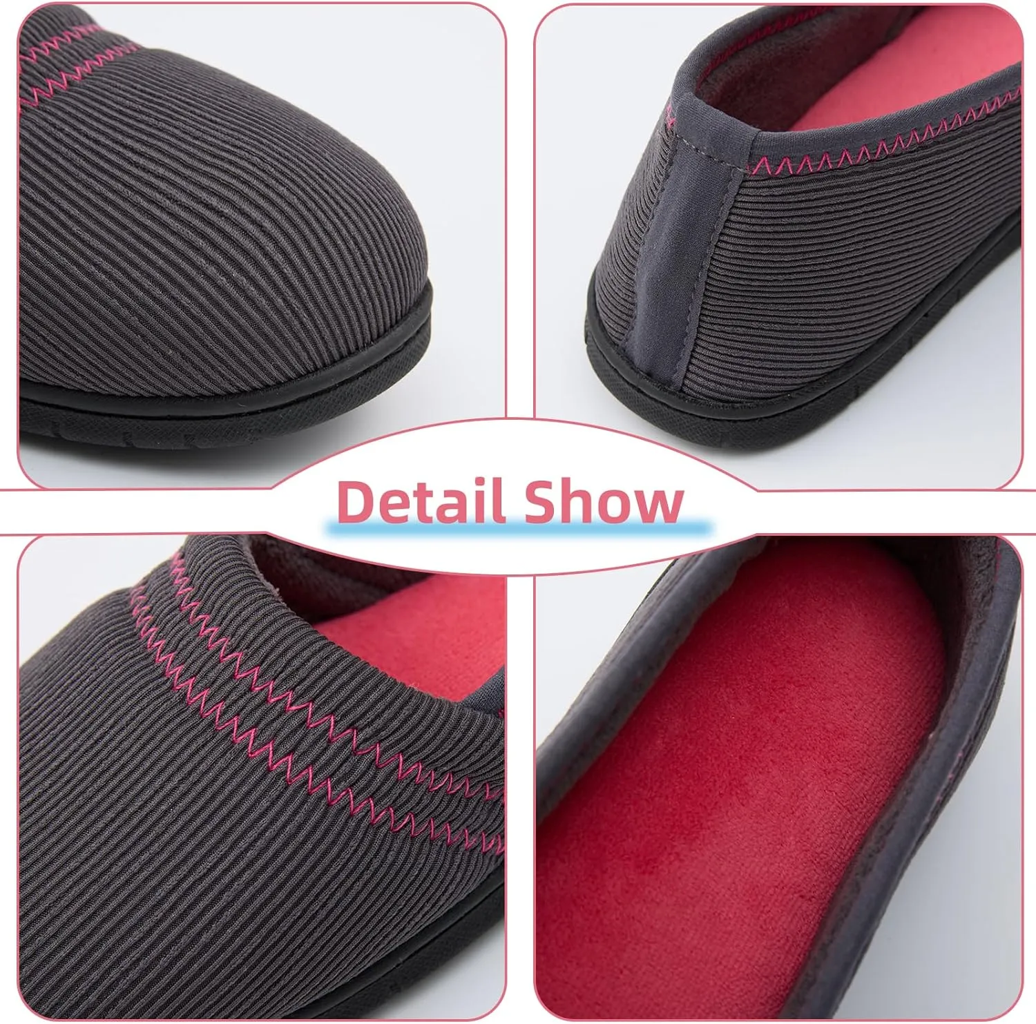 Magtoe Lightweight Home Shoes for Women Closed Back Memory Foam Indoor Slippers Shoes Non-Slip