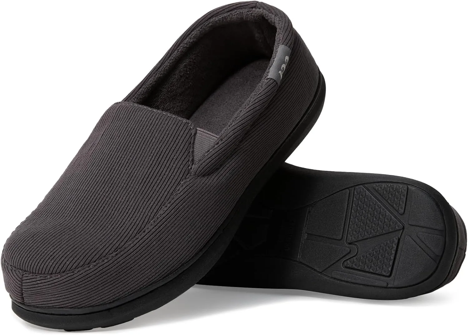 Magtoe Men‘s Stripe Moccasin Slippers Comfy Memory Foam Loafer Shoes Non-Slip Indoor Outdoor House Shoes All Season