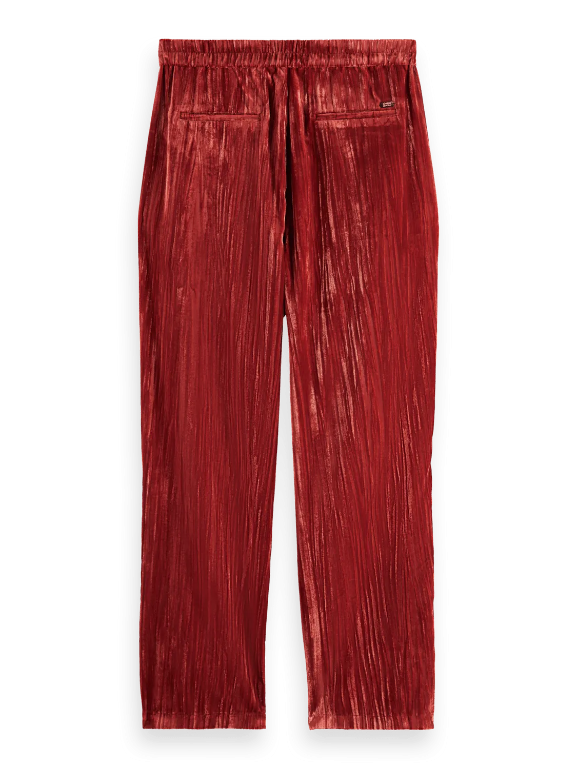 Maison Scotch - Lace Trimmed Velvet Pant - Rust