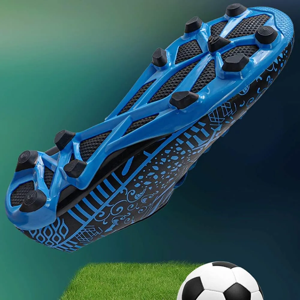 Maylrvjv Men's High Top Soccer Cleats Boys Football Boots Breathble Shock Absorbing Multi-Ground Competition Training Futsal Sneakers