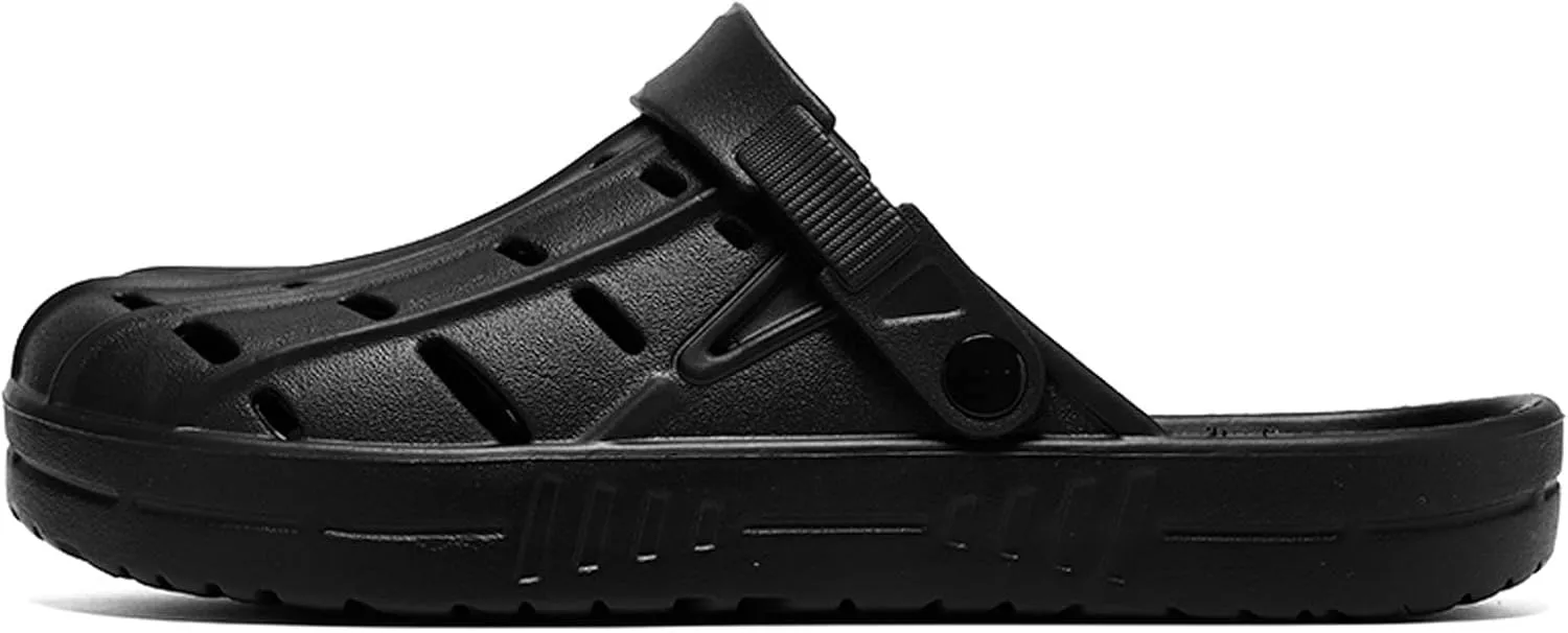 Meidiastra Men Large Size Clogs Oversize EVA Garden Shoes Waterproof Beach Sandals Slip On Water Shoes Slippers with Adjustable Strap