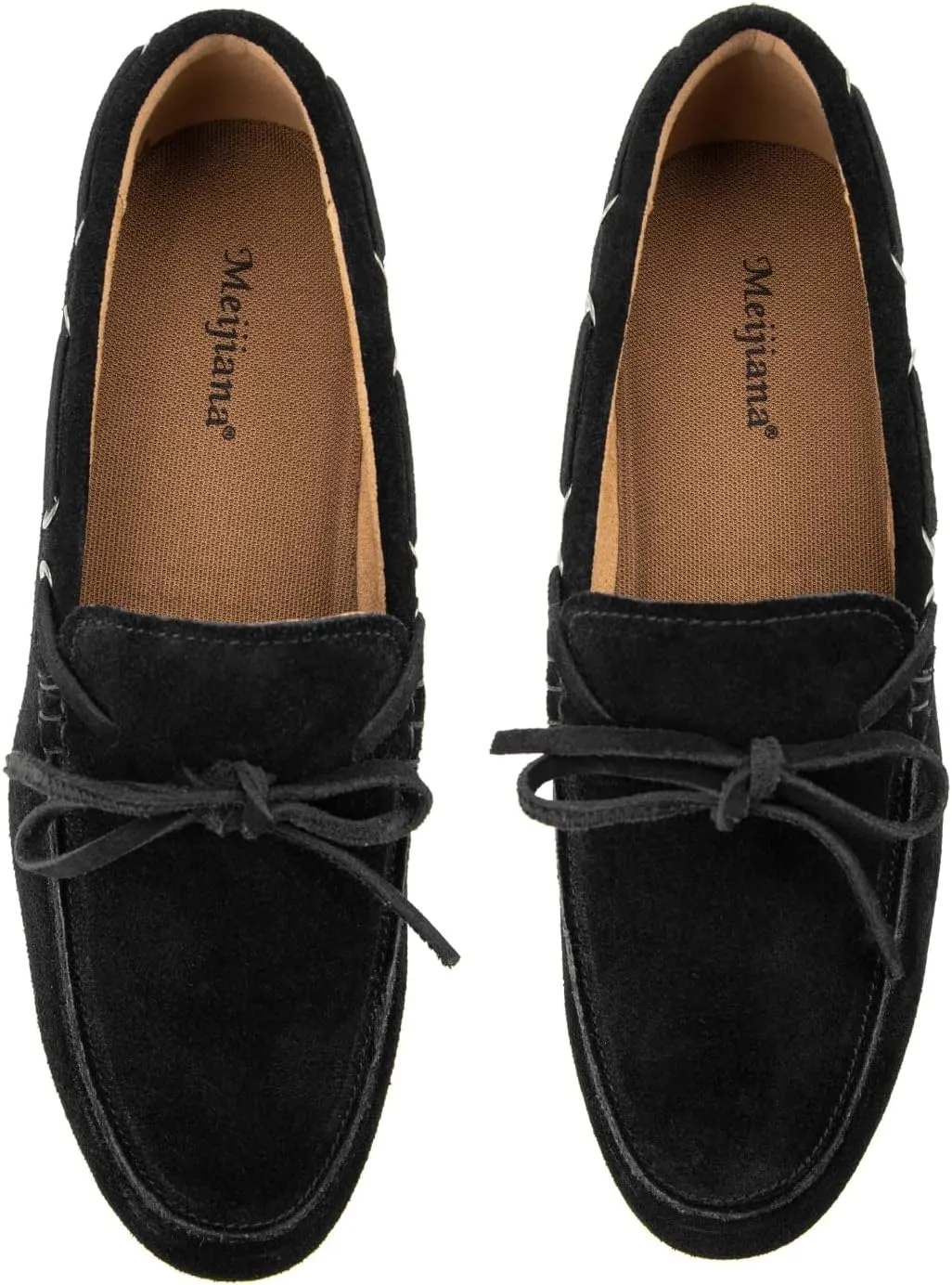 Meijiana Men's Genuine Leather Loafers Slip-On Moccasins Suede Dress Shoes, Lightweight and Breathable with Rubber Sole Stylish Mens Loafers