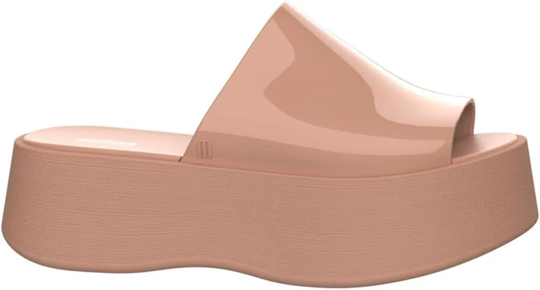 Melissa Becky Platform Slides for Women - Cushioned and Comfortable Chunky Platform Slip-On Sandals with Jelly Upper and Open Toe Design, Vegan