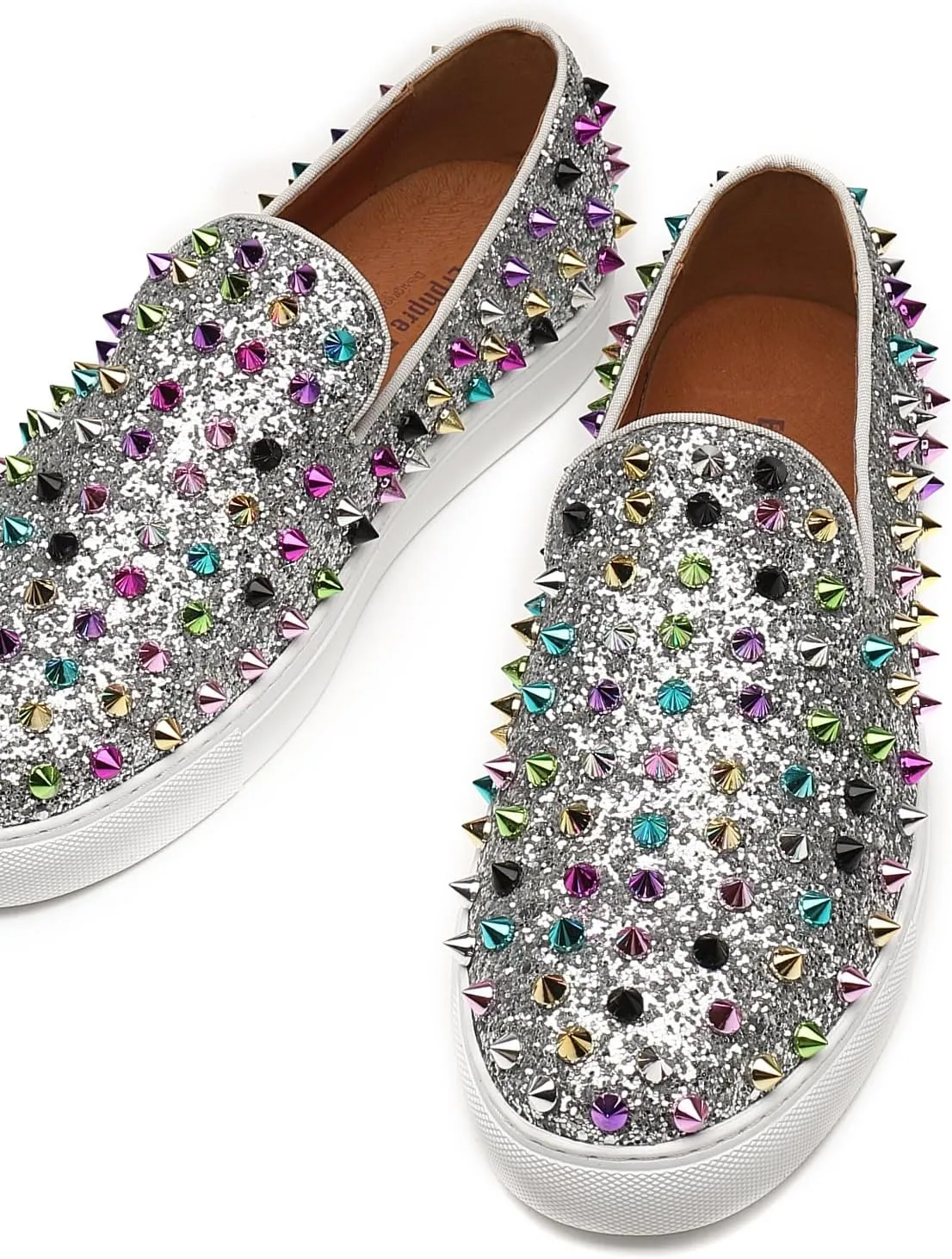 Men Spiked Loafers Party Wedding Prom Fashion Rivets Studded Shoes