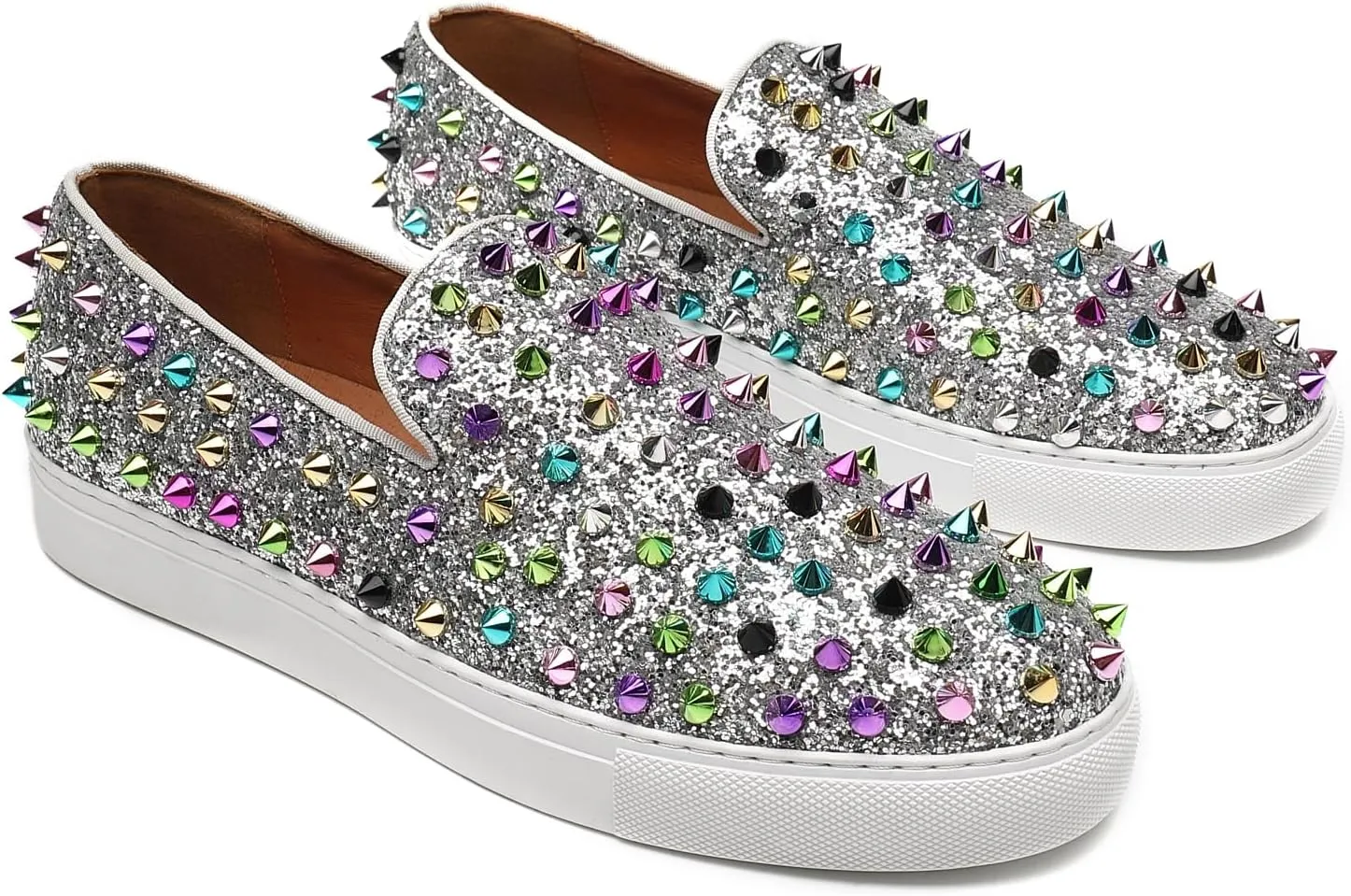 Men Spiked Loafers Party Wedding Prom Fashion Rivets Studded Shoes