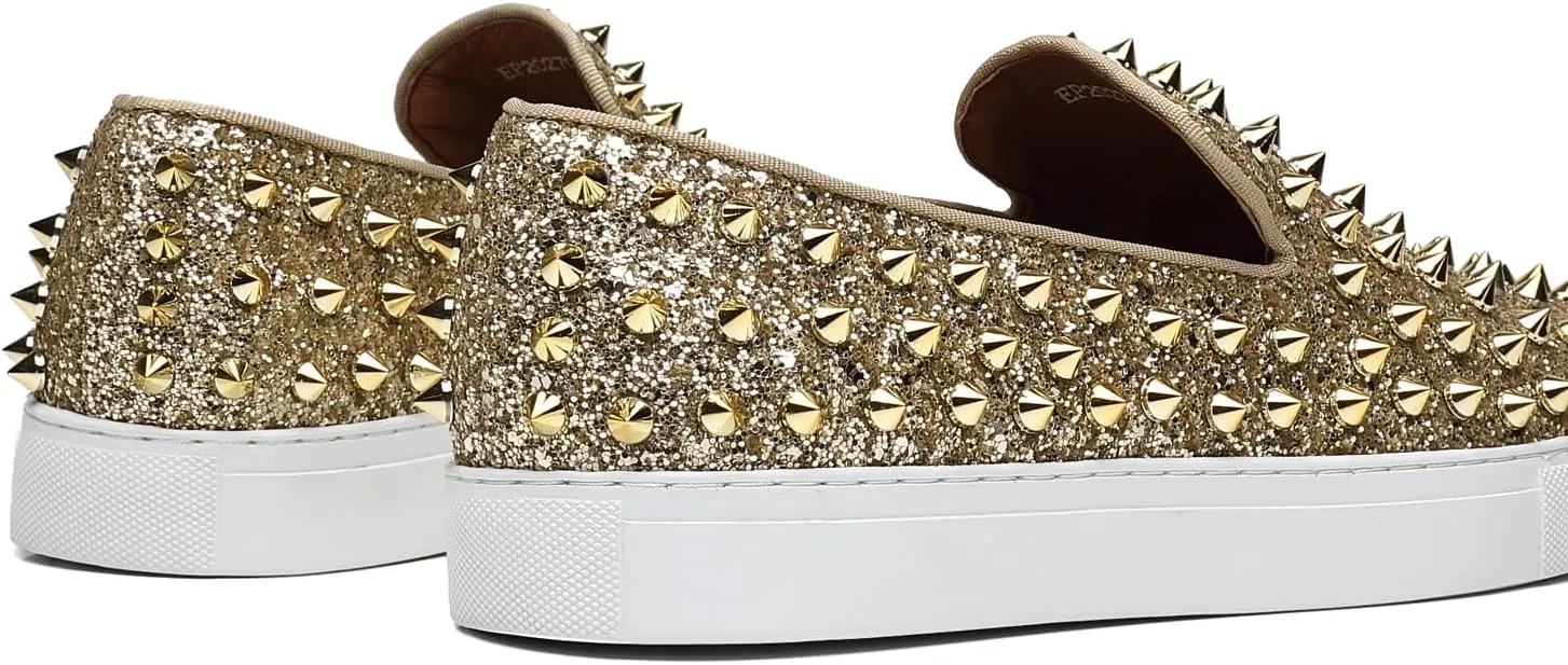 Men Spiked Loafers Party Wedding Prom Fashion Rivets Studded Shoes