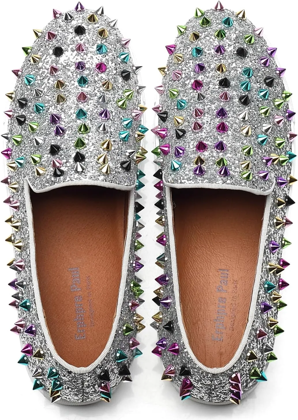 Men Spiked Loafers Party Wedding Prom Fashion Rivets Studded Shoes