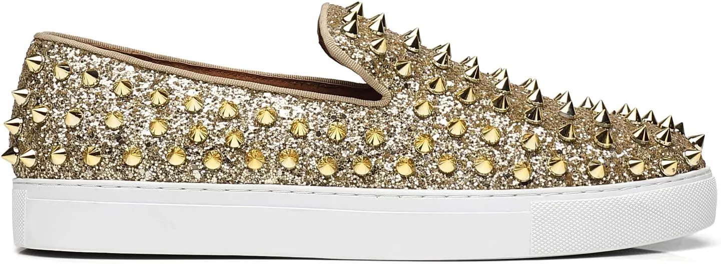 Men Spiked Loafers Party Wedding Prom Fashion Rivets Studded Shoes