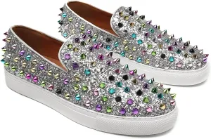 Men Spiked Loafers Party Wedding Prom Fashion Rivets Studded Shoes