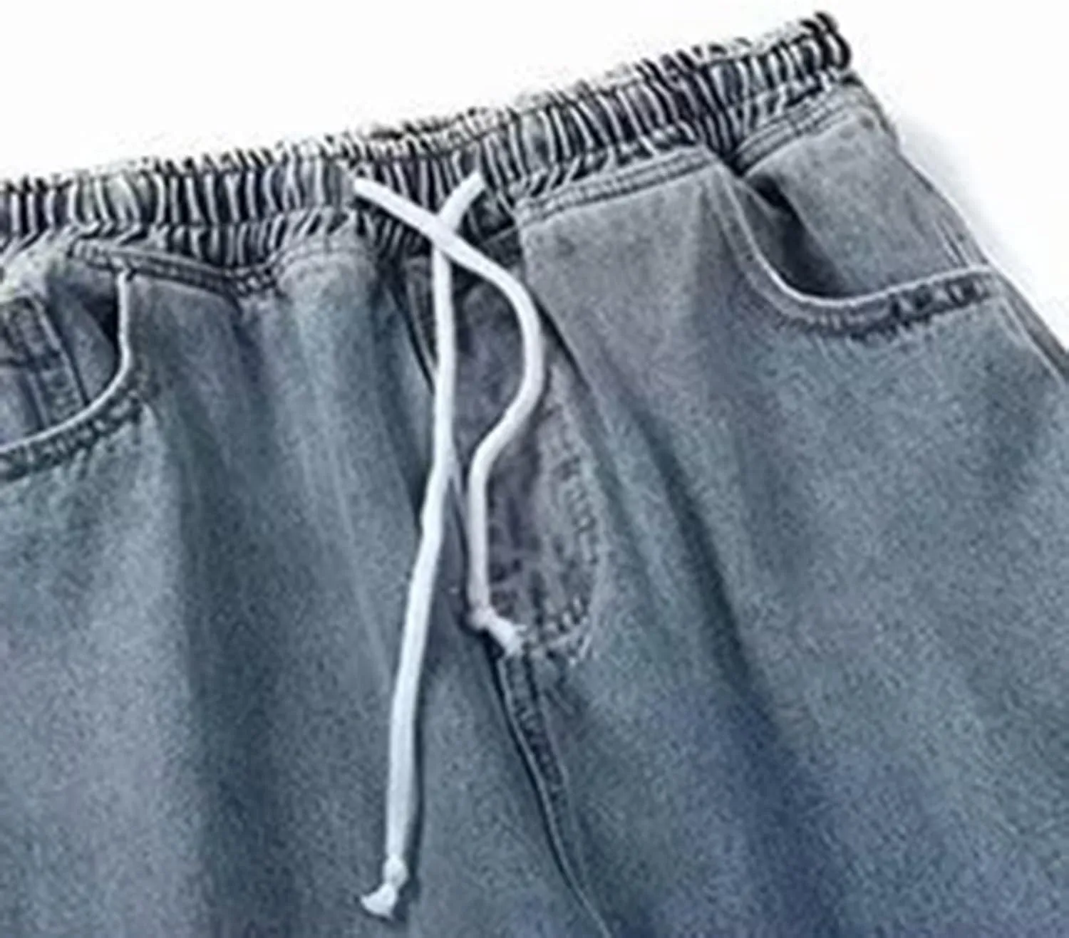 Men's Baggy Wide Leg Jeans Hip Hop Skater High Street Denim Pants Casual Trendy Loose Fit Long Streetwear Trousers
