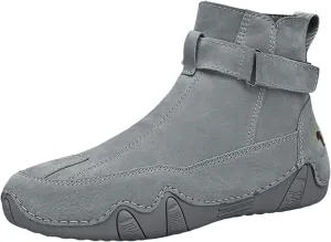 Men's Boots Autumn New Side Zipper High Top Men's Shoes Outdoor Casual Hand Sewn Preowned Men's Casual Shoes Size 15 Men's Sh