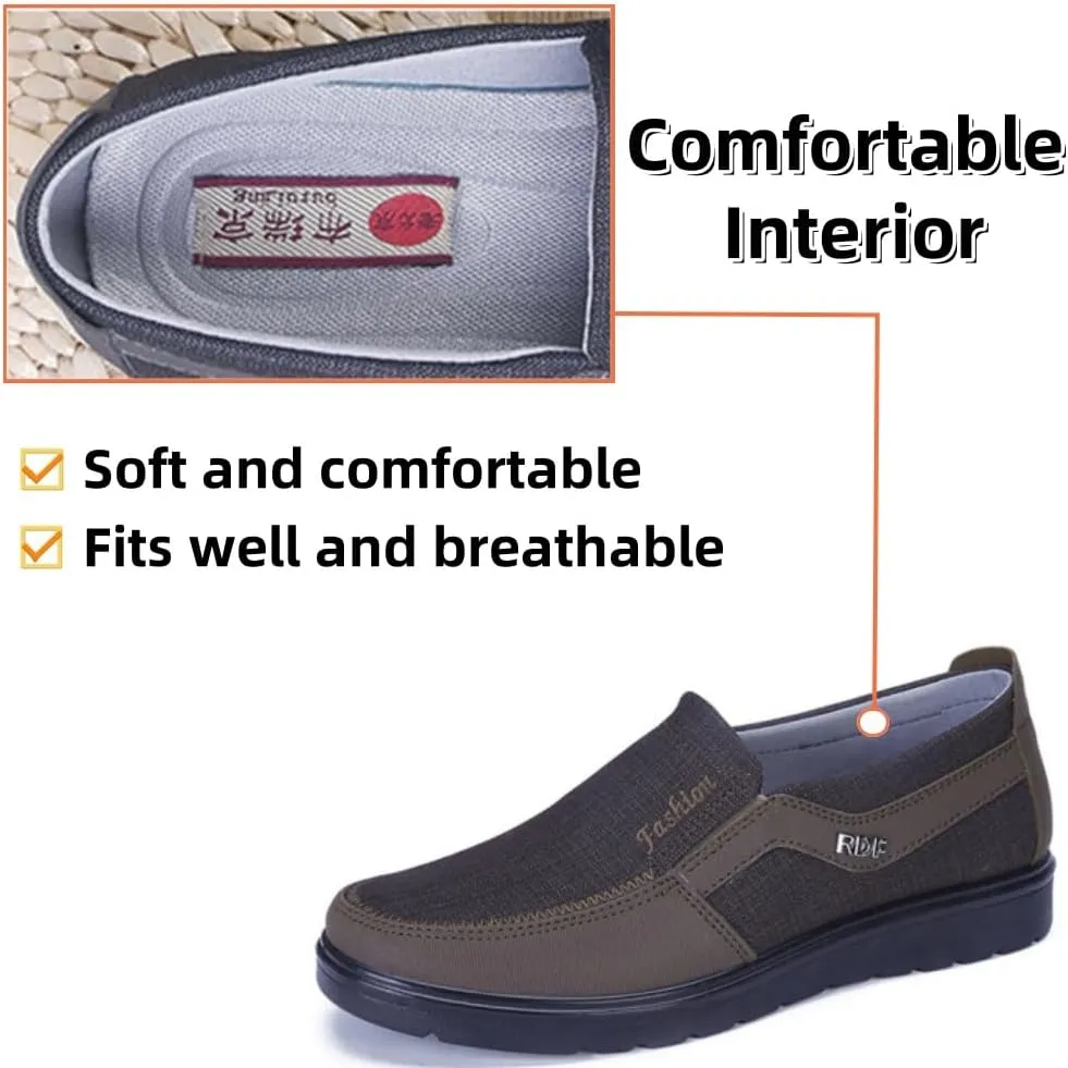 Men's Casual Loafer Breathe Business Slip On Non-Slip Soft Sole Shoe Comfort Lightweight Driving Travel Walking Flat