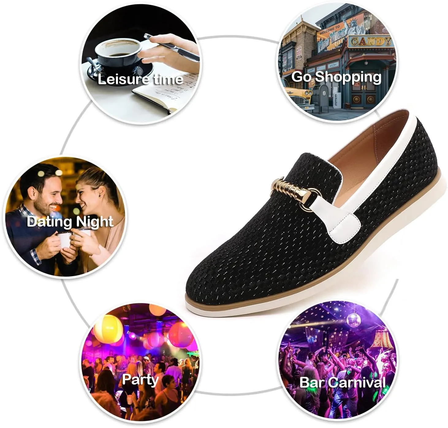 Men's Casual Loafers & Slip On Shoes Daily Commuting Comfortable Canvas Shoes Lightweight Non-Slip Walking Penny Shoes for Men