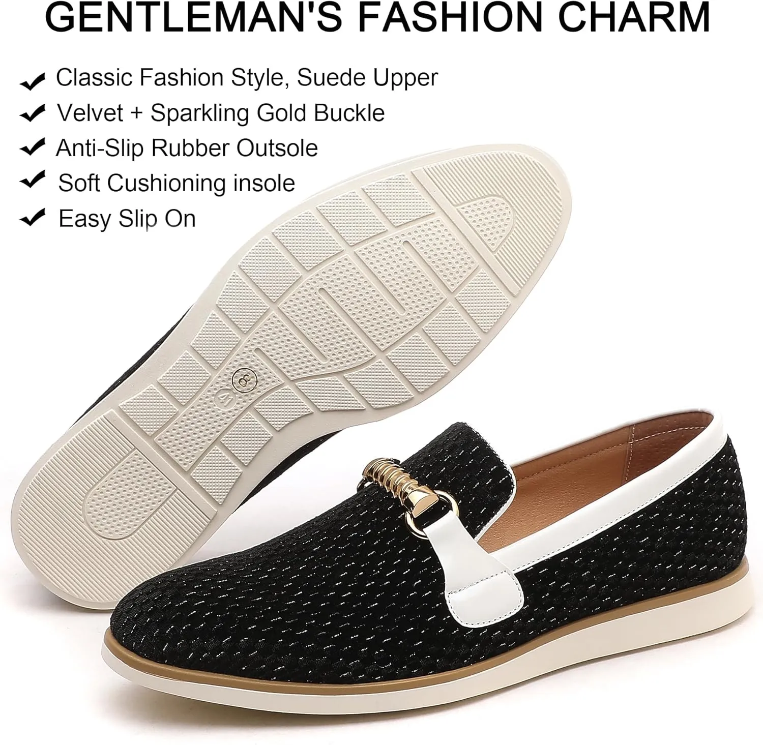 Men's Casual Loafers & Slip On Shoes Daily Commuting Comfortable Canvas Shoes Lightweight Non-Slip Walking Penny Shoes for Men