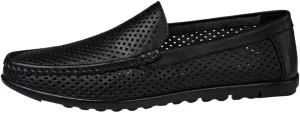 Men's Classic Anti-Slip Resistant Slip On Breathable Lightweight Leather Lightweight Loafers Shoes