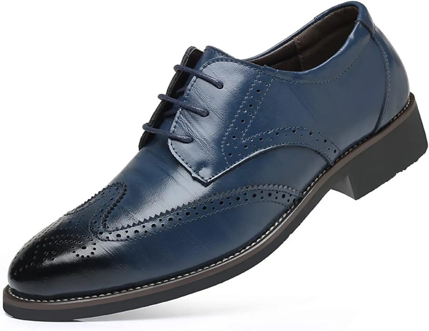 Men's Dress Shoes Size 14 Extra Wide Classical Style Men's Breathable Hollow Business Casual Pointed Loafer Dress Shoes
