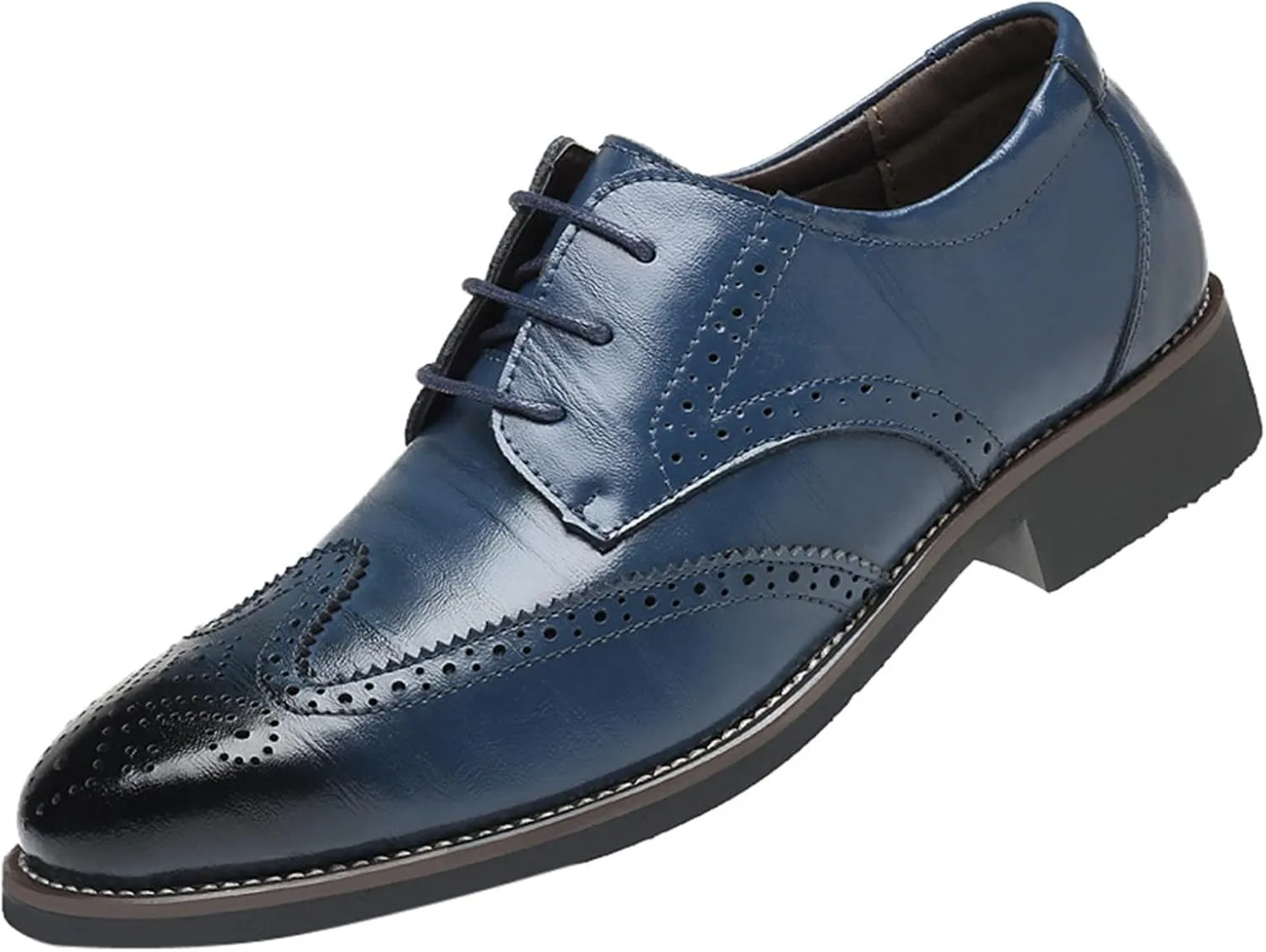 Men's Dress Shoes Size 14 Extra Wide Classical Style Men's Breathable Hollow Business Casual Pointed Loafer Dress Shoes