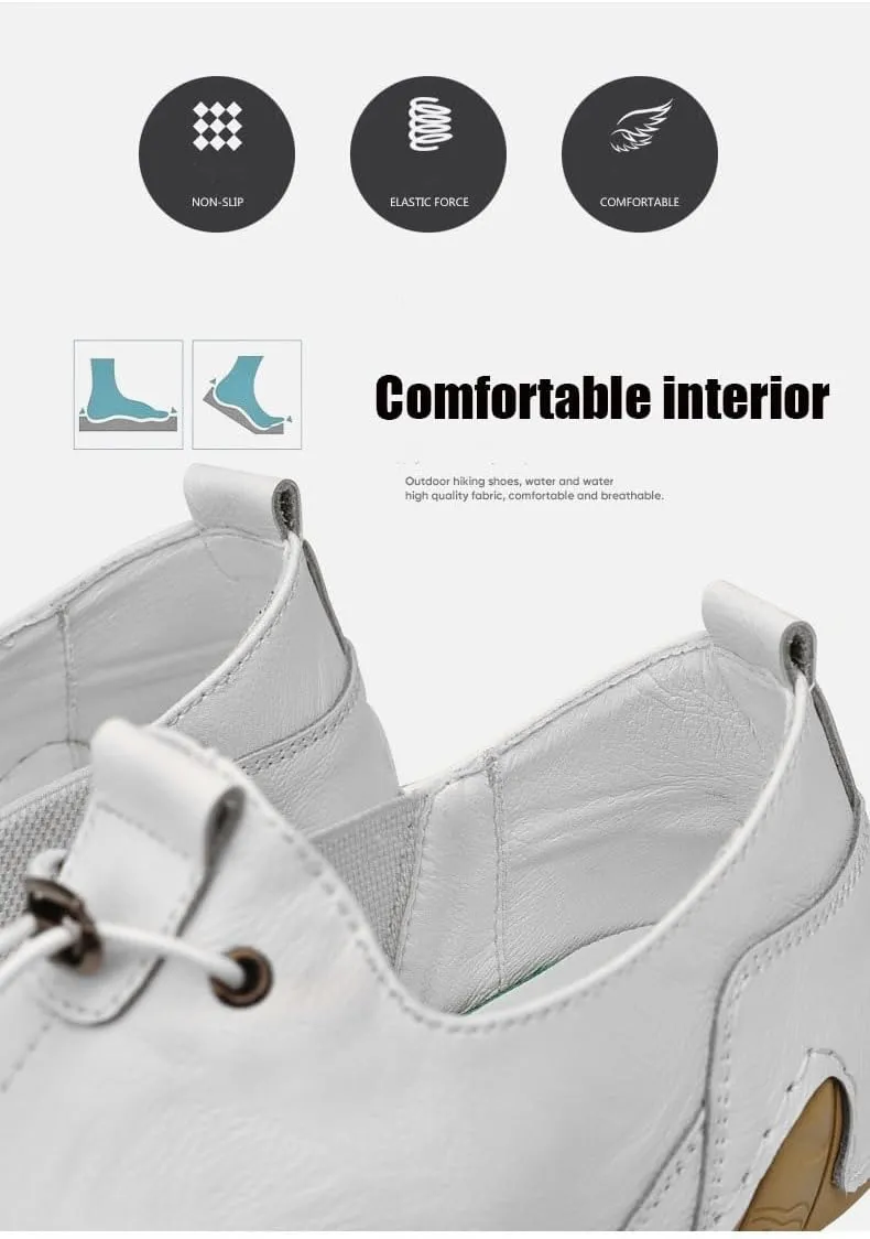 Men's Genuine Leather Loafer Shoes Slip On Soft Walking Driving Shoes Non-Slip Breathable Sports Shoes Fashion Lace Up Dress Shoes