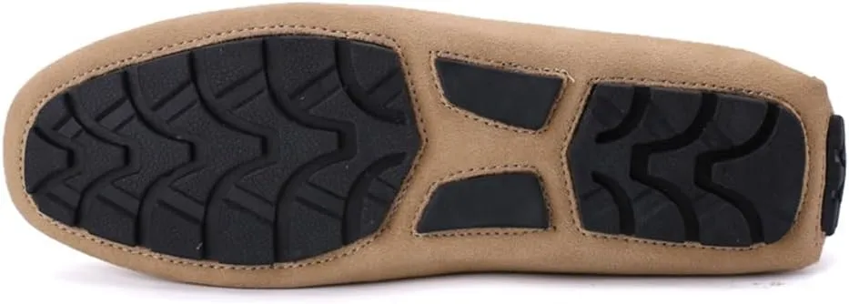 Mens Handmade Suede Leather Slip On Loafers Comfortable Casual Driving Moccasins Breathable Loafer Dress Shoes