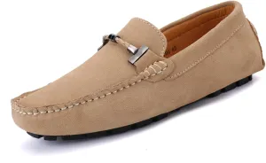 Mens Handmade Suede Leather Slip On Loafers Comfortable Casual Driving Moccasins Breathable Loafer Dress Shoes