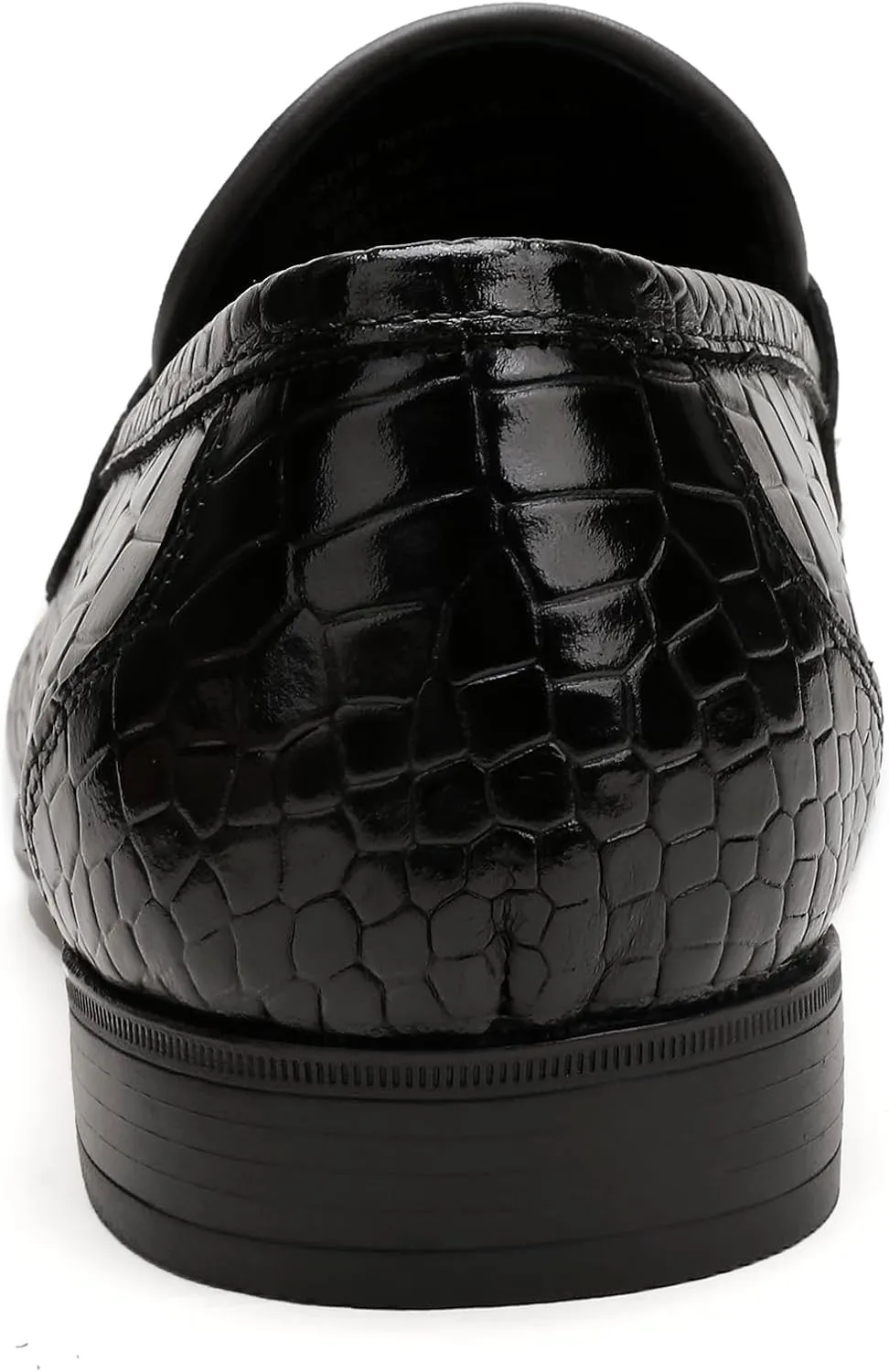 Mens Leather Tassel Loafer, Classic Luxury Smooth Upper Tassel Slip-on Penny Loafer for Mens, Black