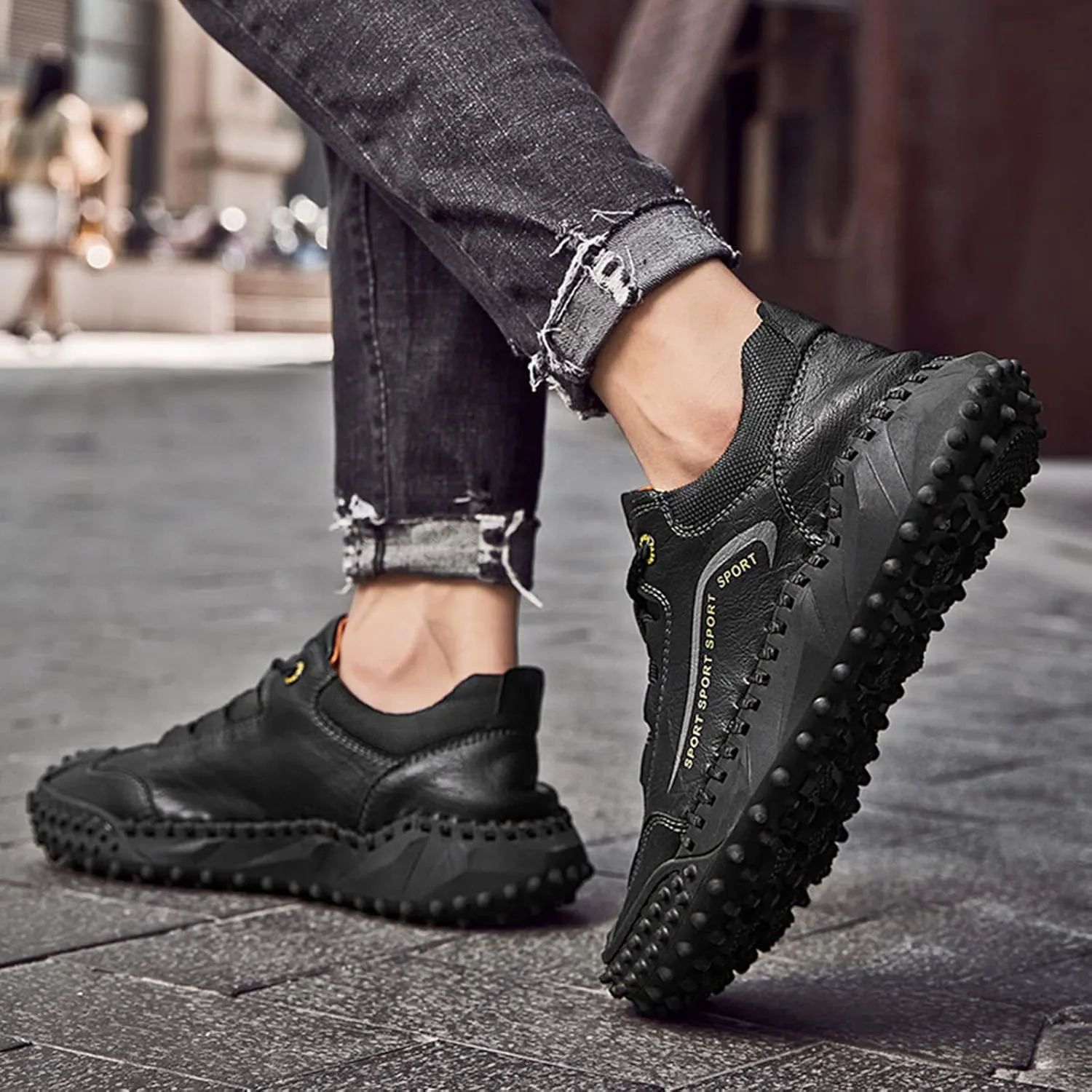 Mens Loafers & Slip-Ons 2025 Men's and Winter Border Foreign Trade Large Size Lace Up British Windmill Suture