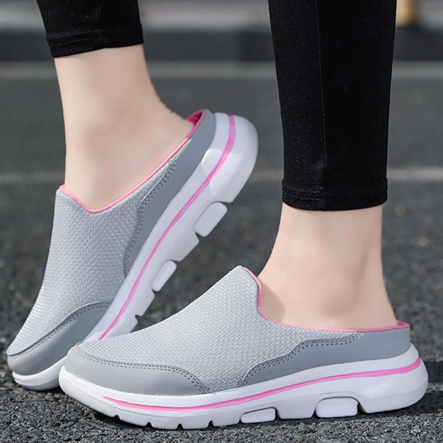 Mens Loafers & Slip-Ons Comfortable Breathable Flat Soled Slip On Mesh Heelless Casual Shoes for Men and Women