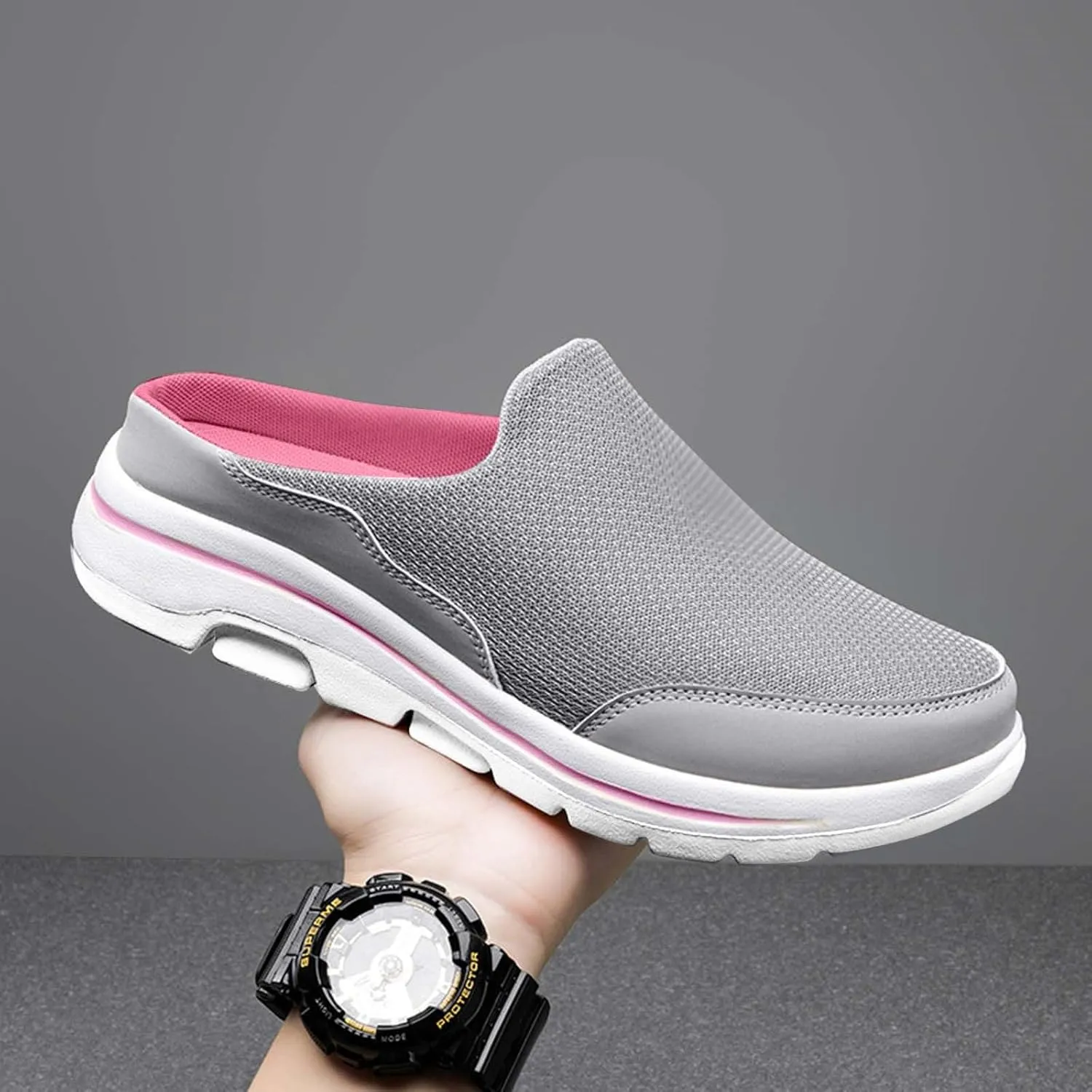 Mens Loafers & Slip-Ons Comfortable Breathable Flat Soled Slip On Mesh Heelless Casual Shoes for Men and Women