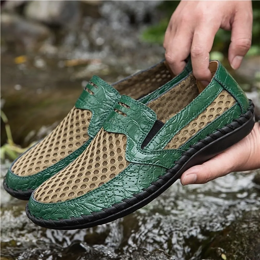 Men's Loafers Round Toe Breathable Loafer Shoes Lightweight Resistant Comfortable Fashion Slip On