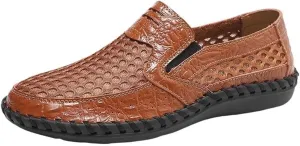 Men's Loafers Round Toe Breathable Loafer Shoes Lightweight Resistant Comfortable Fashion Slip On