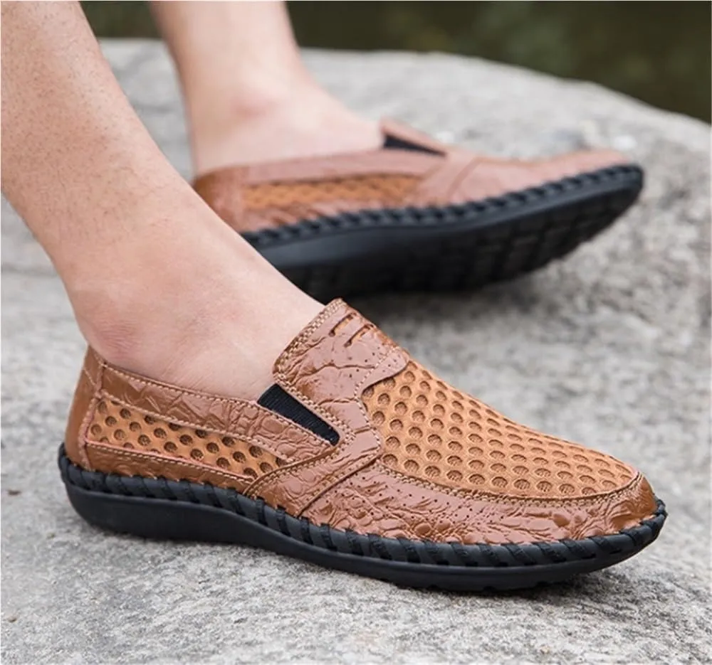 Men's Loafers Round Toe Breathable Loafer Shoes Lightweight Resistant Comfortable Fashion Slip On