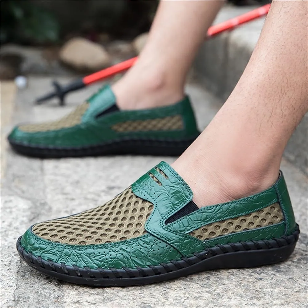 Men's Loafers Round Toe Breathable Loafer Shoes Lightweight Resistant Comfortable Fashion Slip On