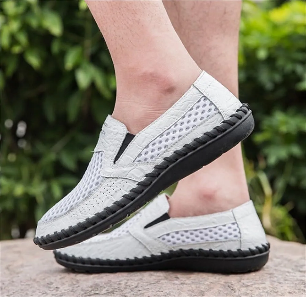 Men's Loafers Round Toe Breathable Loafer Shoes Lightweight Resistant Comfortable Fashion Slip On