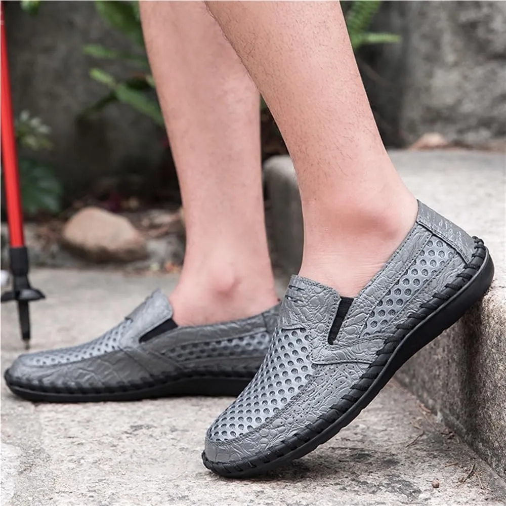Men's Loafers Round Toe Breathable Loafer Shoes Lightweight Resistant Comfortable Fashion Slip On