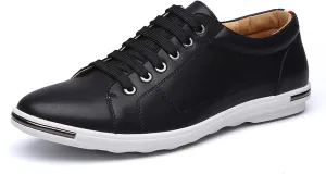 Men's Low Top Oxford Shoes Lace-Up Comfort Walking Casual Driving Shoes Fashion Flat Sneakers Round Toe Business Dress Shoes