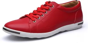 Men's Low Top Oxford Shoes Lace-Up Comfort Walking Casual Driving Shoes Fashion Flat Sneakers Round Toe Business Dress Shoes