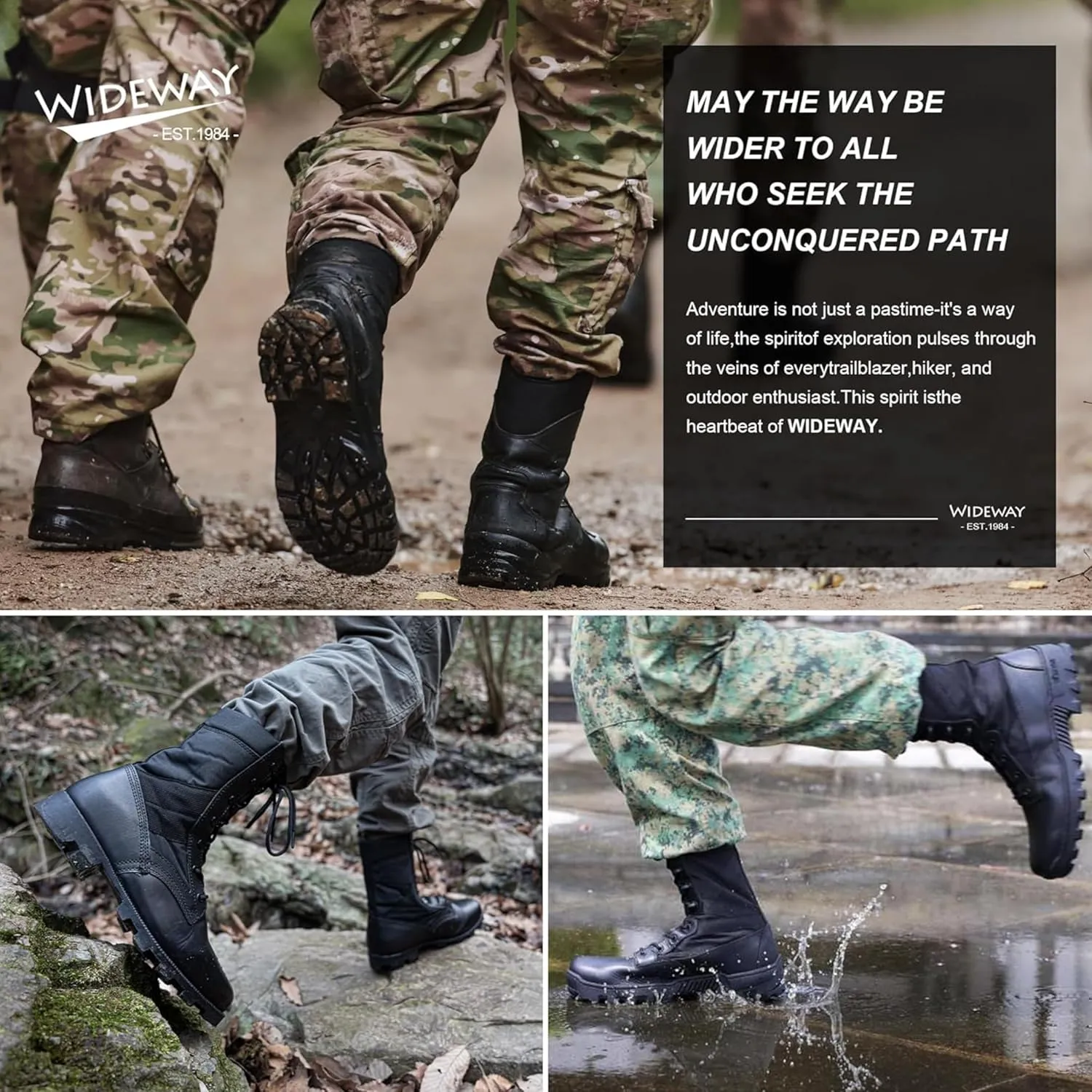Men's Military Jungle Combat Boots 8 Inch Lightweight Motorcycle Tactical Boot Police Army Botas