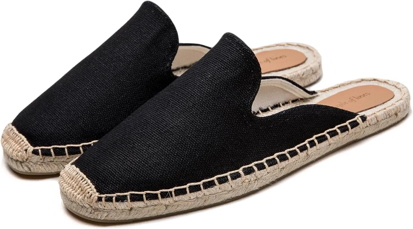 Men's Mule Espadrilles Shoes - Fashion Espadrilles for Men Comfort Breathable Espadrille Flats Suitable for Both Outdoor and Indoor