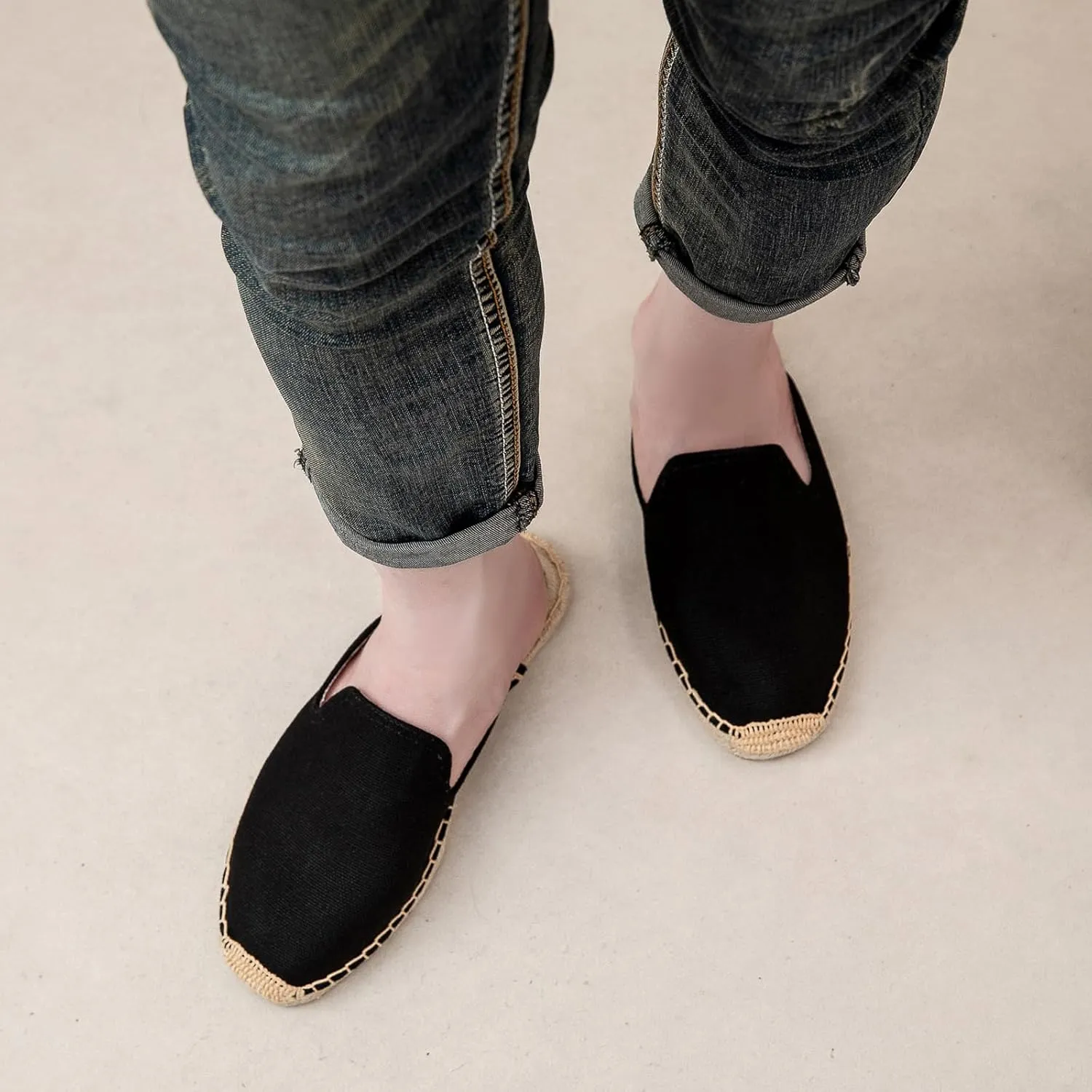 Men's Mule Espadrilles Shoes - Fashion Espadrilles for Men Comfort Breathable Espadrille Flats Suitable for Both Outdoor and Indoor