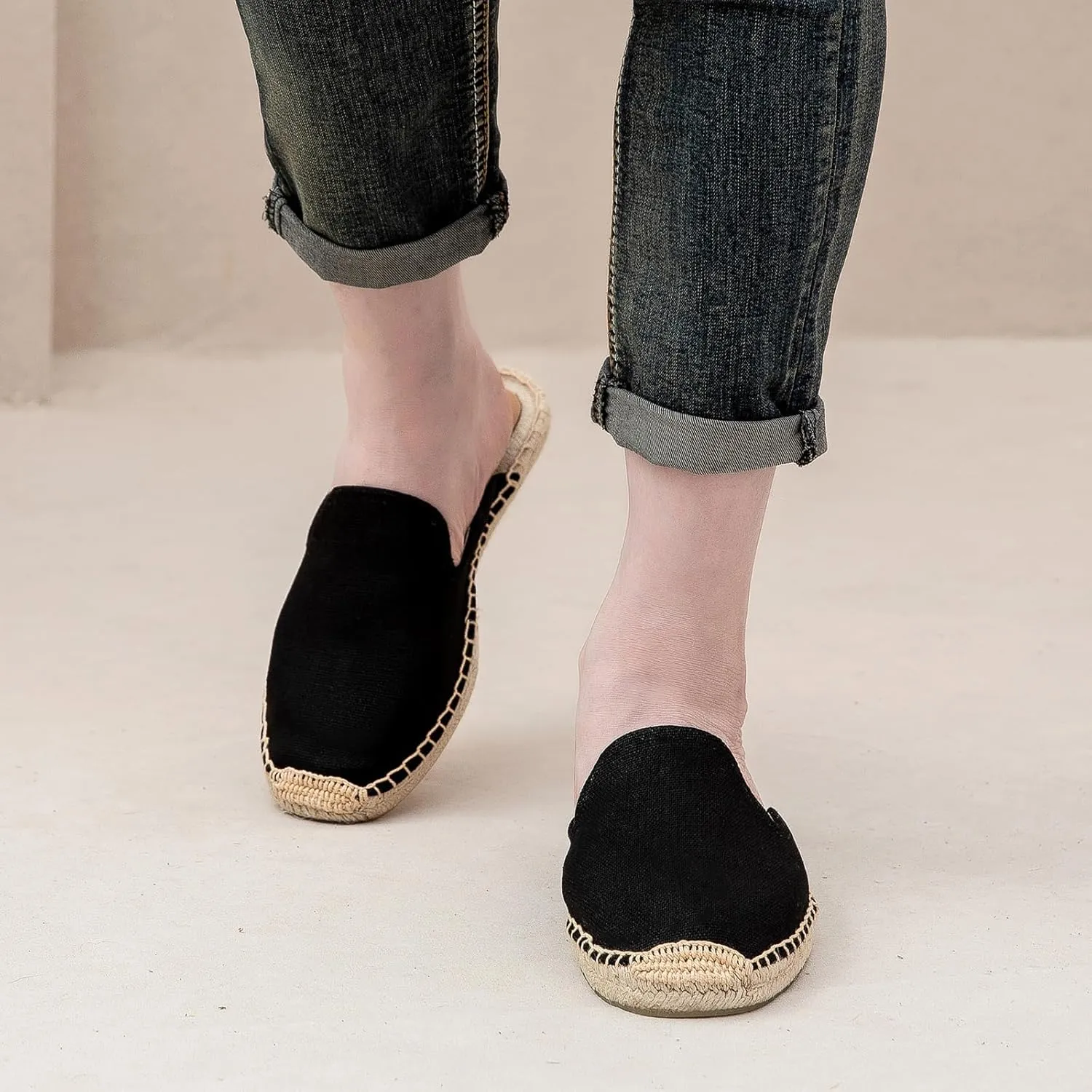 Men's Mule Espadrilles Shoes - Fashion Espadrilles for Men Comfort Breathable Espadrille Flats Suitable for Both Outdoor and Indoor