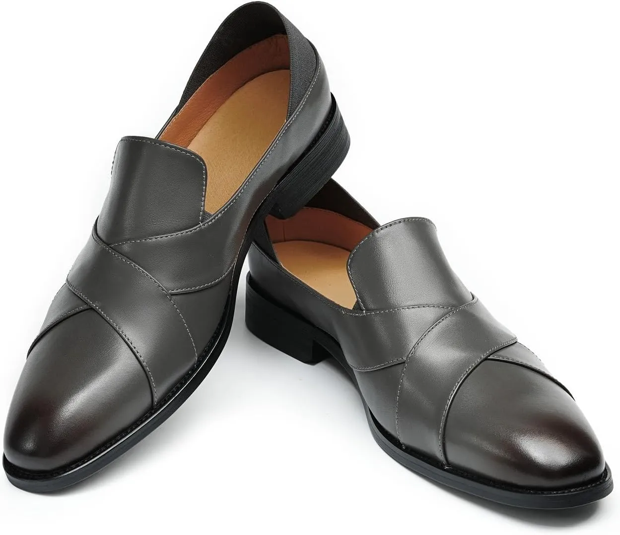 Men’s Peeny Loafers Slip-On Dress Shoes – First Layer Cowhide Leather Upper, Genuine Leather Insole, Breathable for Business Formal & Wedding