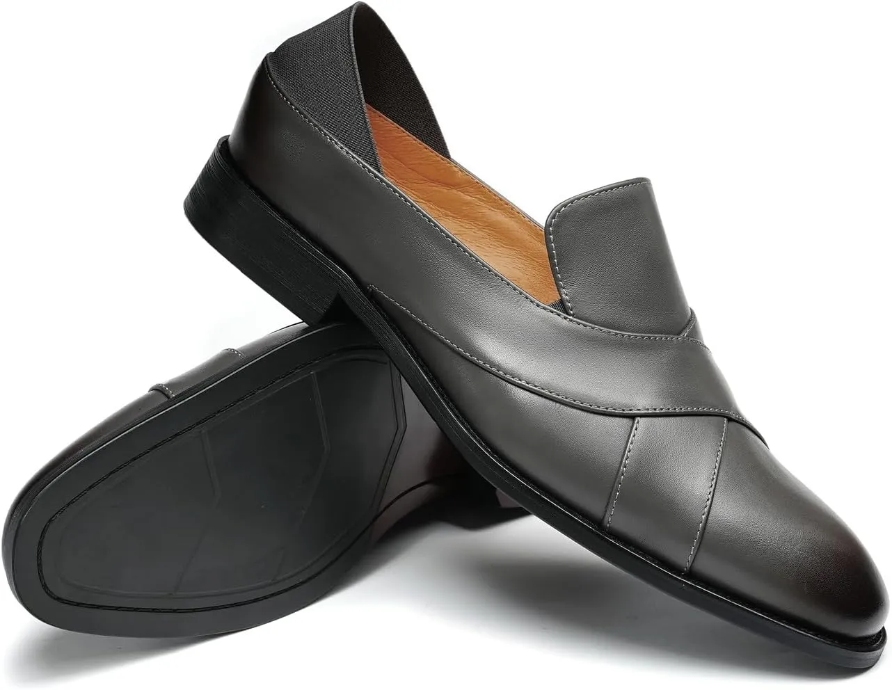Men’s Peeny Loafers Slip-On Dress Shoes – First Layer Cowhide Leather Upper, Genuine Leather Insole, Breathable for Business Formal & Wedding
