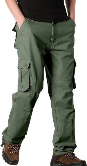 Mens Resort Wear 2025 Comfortable Tactical Cargo Hiking Pants Multi Pockets Relaxed Fit Stretch Quick Dry Work Trousers