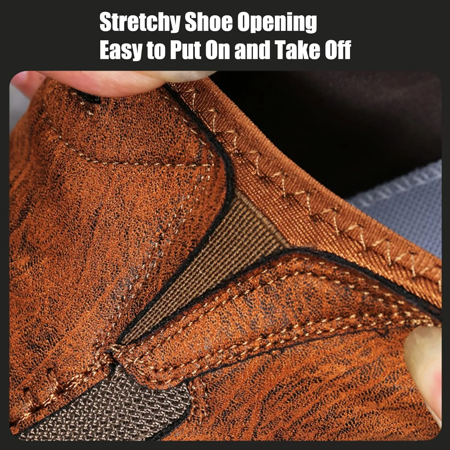 Mens Slip on Orthopedic Leather Loafer Casual Business Lightweight Walking Soft Driving Shoes Moccasin Daily Flats Sneakers