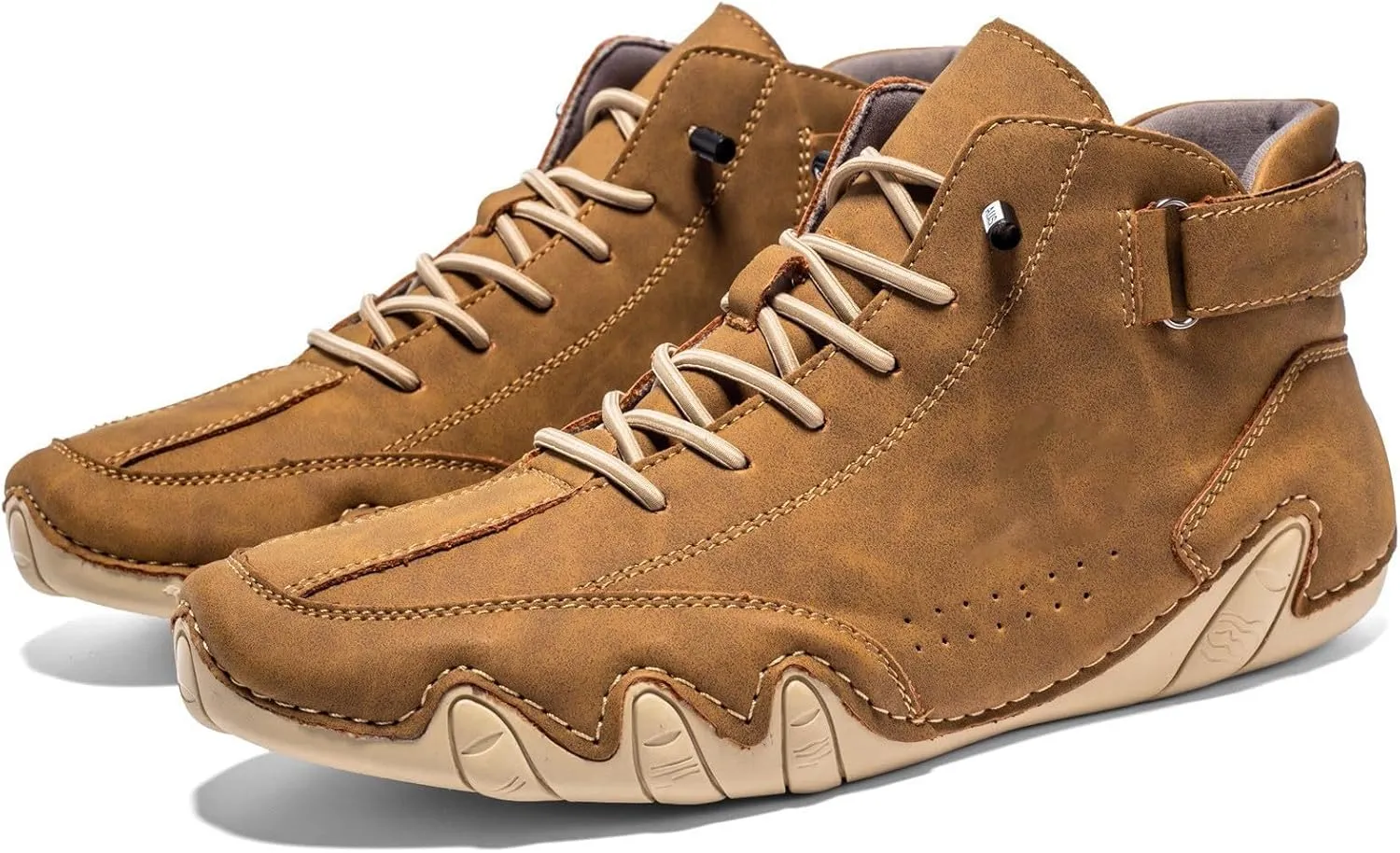 Men's Slip Shoes Couple's New Foreign Trade High Top Boots Men And Women Leisure Short Boots Trend Breathable Leather